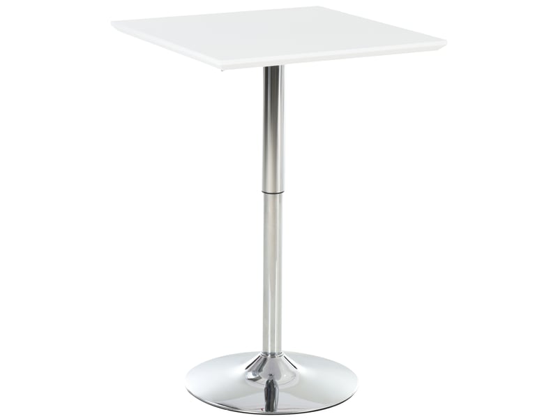  Table - réglable en hauteur - structure robuste - panneau de fibres de densité moyenne - blanc - pour salon et séjour 60x60x92cm - Conforama B