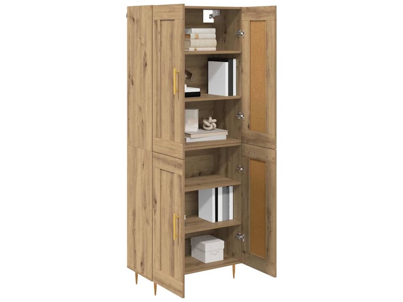  Buffet - haut armoire chêne artisanal 69,5 x 34 x 180 cm  - Conforama C