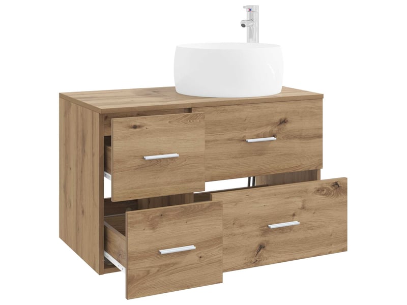  Ensemble de mobilier de salle de bain 2 pc chêne artisanal cf64059  - Conforama C