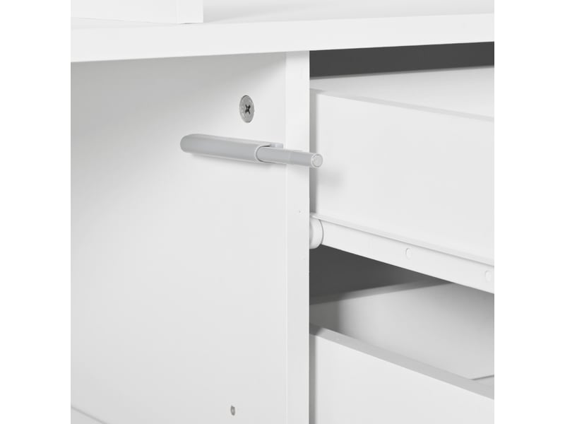 Buffet de cuisine haut 160x70x35 cm, grand meuble de rangement avec 4 tiroirs et 2 portes pour salon ou salle à manger, capacité de stockage optimisée  - Conforama D