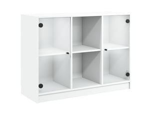 Buffet - bahut - meuble de rangement blanc 102x37x75,5 cm bois d'ingénierie