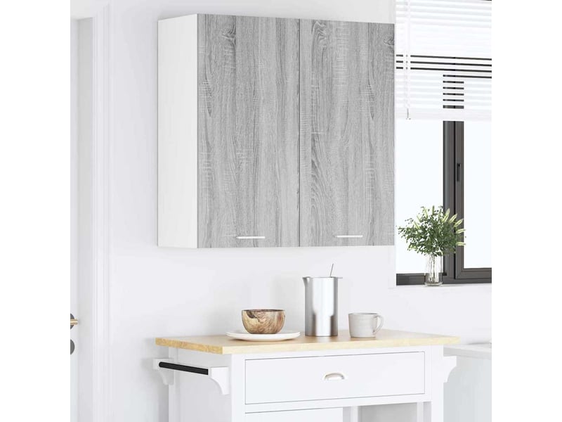  Meuble de rangement, armoire suspendue gris sonoma 80x31x80cm bois d'ingénierie shl1210  - Conforama D
