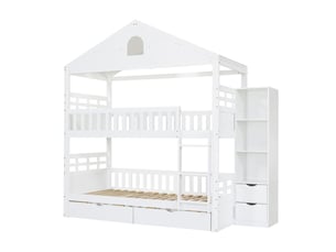Lit superposé 2x90x200 cm coloris blanc
