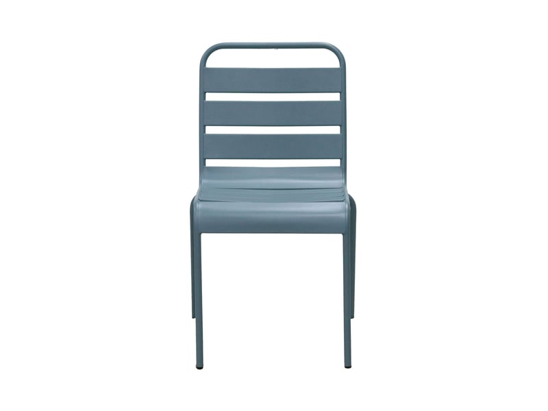  Ensemble table de jardin + 4 chaises en métal bleu gris - baca  - Conforama E