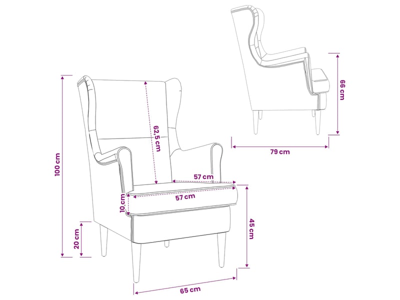  Vidaxl fauteuil crème velours  - Conforama C