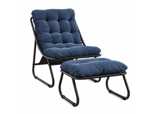 Fauteuil fixe MAISONORA  Velours côtelé bleu