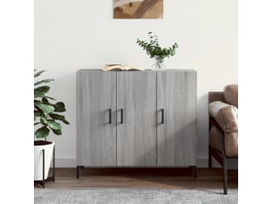 Buffet - bahut - meuble de rangement sonoma gris 90x34x80 cm bois d'ingénierie