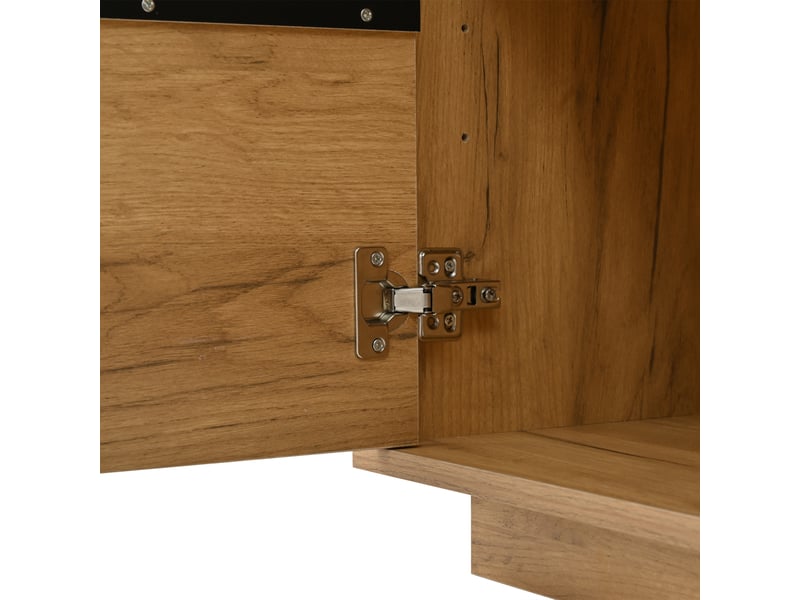  Buffet blanc 3 portes en mdf avec séparations réglables, 120 cm  - Conforama E