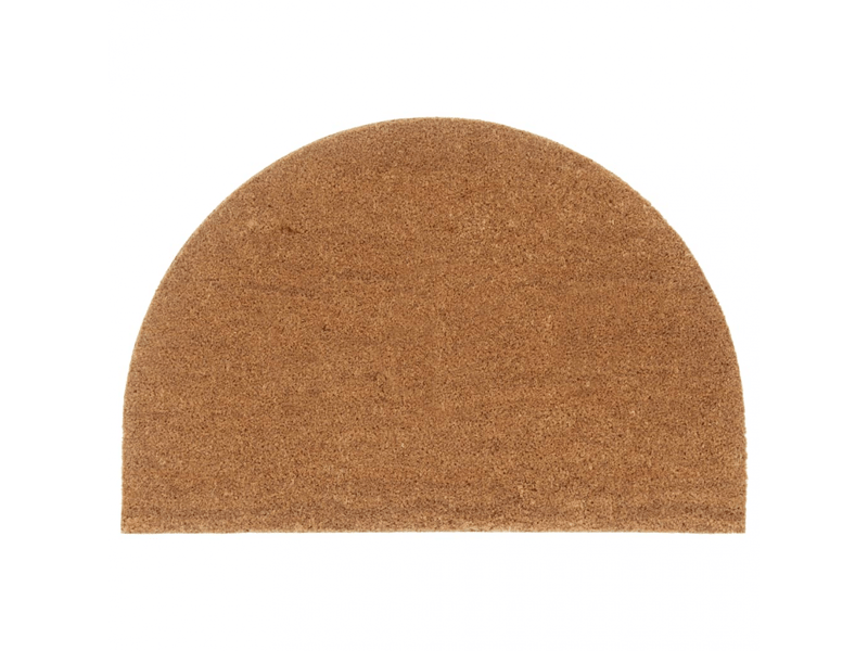  Tapis de porte naturel demi-rond 60x90cm fibre de coco touffeté - comfortxl 155564 - Conforama A