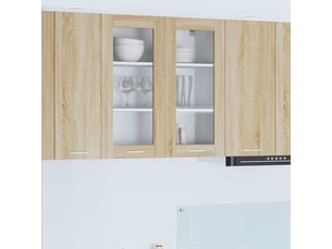 Meuble de rangement cuisine, armoire suspendue chêne sonoma 80x31x80cm shl6735