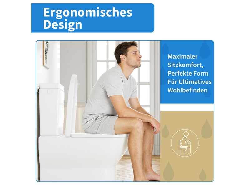  Abattant wc universel forme d blanc, polypropylène double solide anti-décoloration, charnières sécurisées, nettoyage facile, install PTH_33B6TYYM - Conforama D