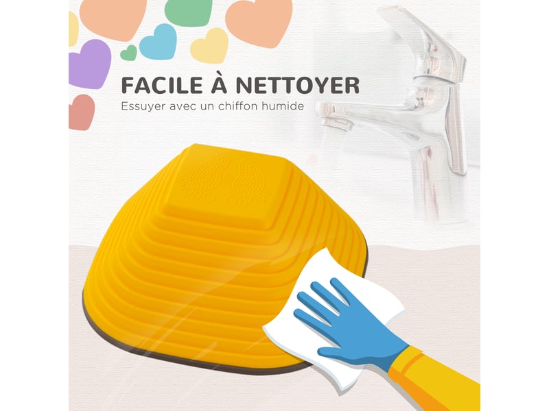 11 pièces pierres d'équilibre pour enfants parcours de motricité empilables et antidérapantes multicolore  - Conforama W