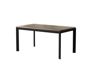 Table à manger extensible faro - 6-8 personnes - rectangulaire - 160x90x76 cm - noyer noir