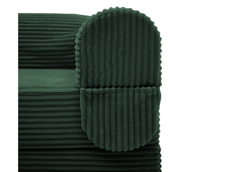  Fauteuil convertible lit vert - canapé single 120x85x65cm tissu côtelé rembourré salon  - Conforama W