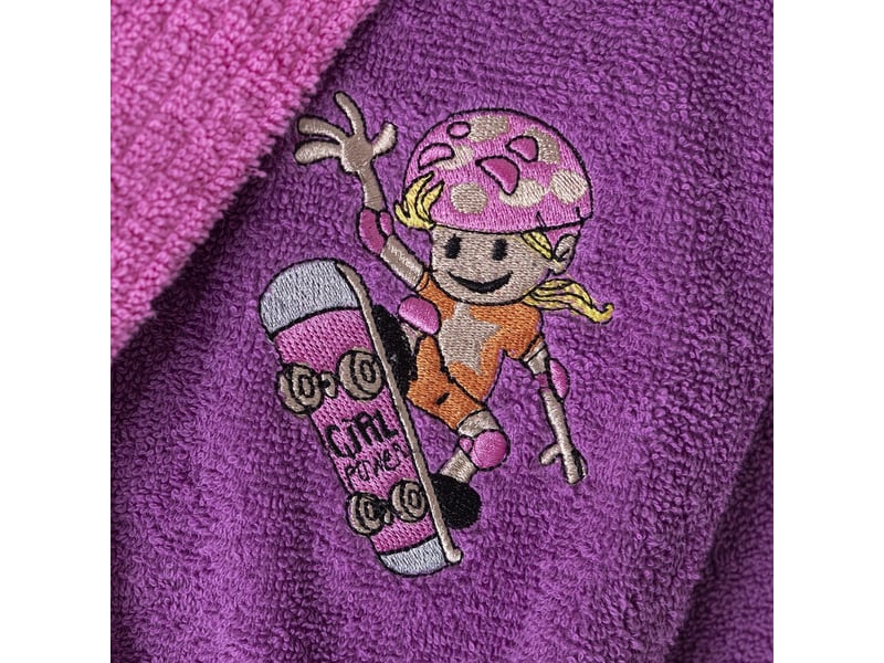  Peignoir de bain enfant interbaby taille 10-12 ans - lilas - coton éponge 00515-T10-12-32 - Conforama C