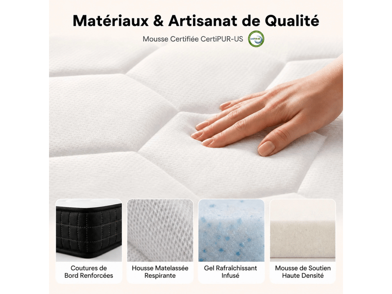  Matelas 90x190 - matelas 1 place épaisseur 15 cm - matelas pour adulte enfant Mousse - Conforama D