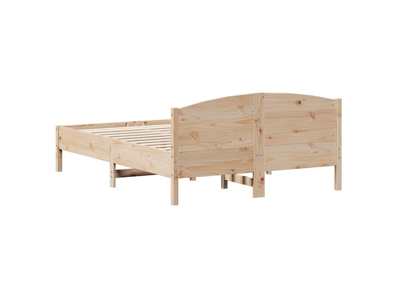  Cadre de lit sans matelas 135x190 cm bois de pin massif  - Conforama E