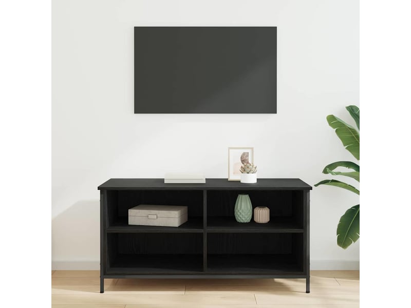  Meuble tv - banc tv - meuble de rangement 100 x 40 x 50 cm chêne noir bois d'ingénierie  - Conforama D