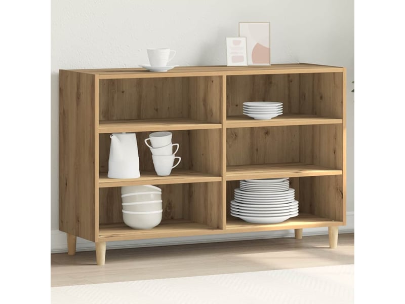  Buffet, meuble de rangement salon chêne artisanal 103,5x35x70 cm bois d'ingénierie  - Conforama C