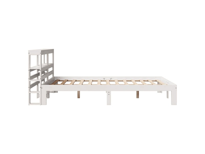  Lit double- lit adulte -  cadre de lit avec tête de lit sans matelas blanc 120x190 cm  - Conforama D