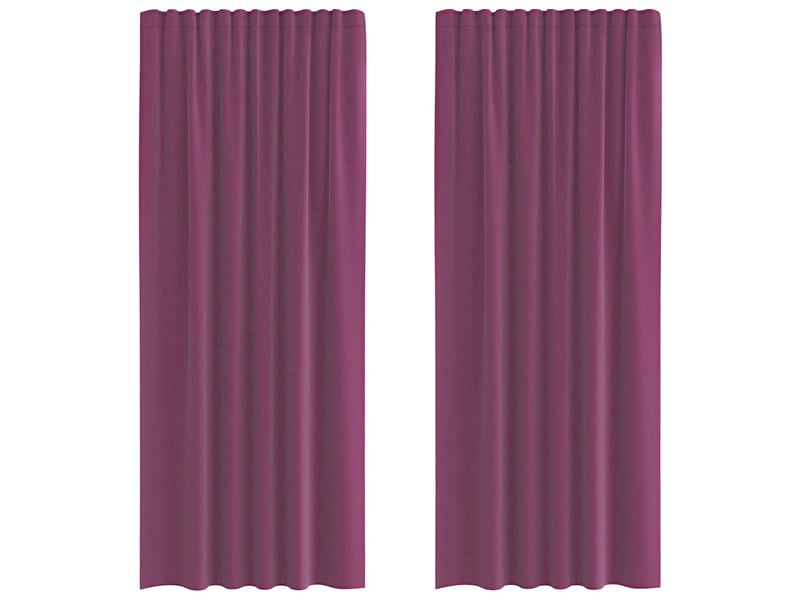 Lot de 2 rideaux en voile, voilages à œillets violets cf44254 - Conforama A