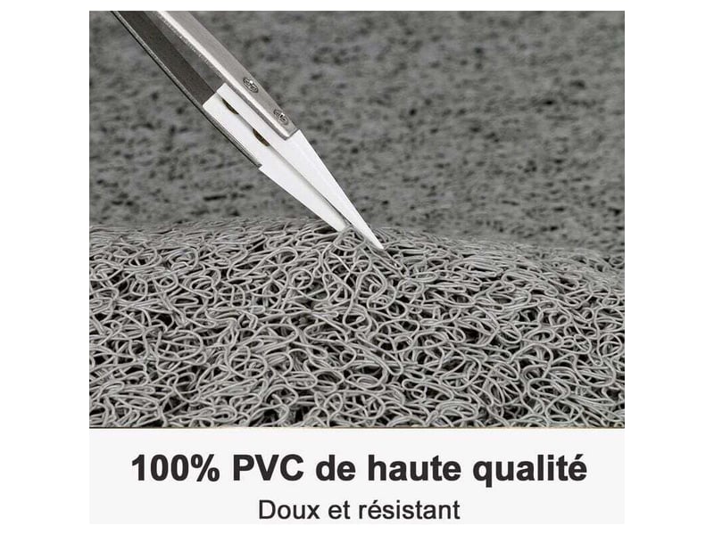  Tapis de douche antidérapant pvc luffa 60x60cm. Massage, trous de drainage, séchage rapide pour salle de bain.  - Conforama D