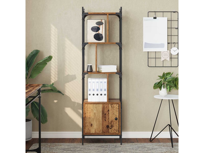 Bibliothèque 6 niveaux, armoire à livres 44,5 x 30 x 154,5 cm bois d'ingénierie shl9571 - Conforama D