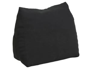 Coussin de dos, coussin de dossier noir 60 x 20 x 50 cm tissu en velours côtelé cf54844