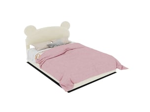 Lit coffre 140x200 cm OKWISH   coloris beige