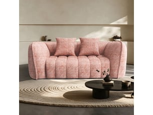 Canapé droit fixe <strong>LEXZURN</strong> <strong></strong> 2 + 1 places Velours rose