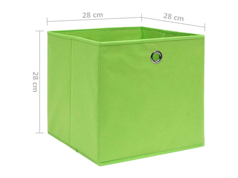  Boîtes de rangement 10 pcs tissu intissé 28x28x28 cm vert  - Conforama E