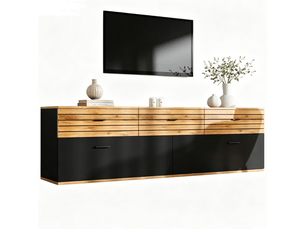 Meuble tv coloris bicolore 168 cm   