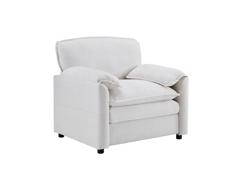  Canapé 1 place, canapé de salon, pour bureau, pour salon, blanc, pour chambre  - Conforama B
