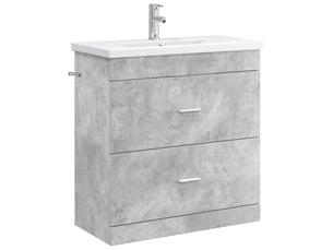 Ensemble de mobilier de salle de bain gris béton shl1572