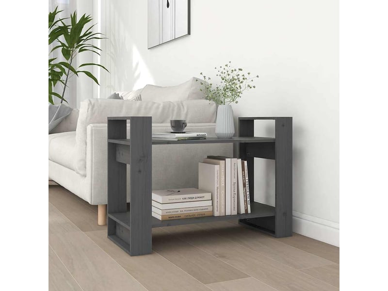Bibliothèque, séparateur de pièce gris 80x35x56,5 cm pin solide - Conforama B