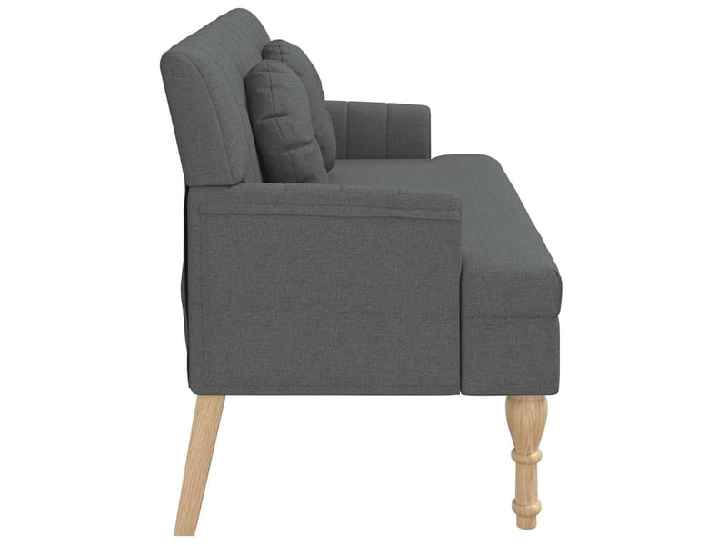  Banc chambre avec coussins gris foncé 113x64,5x75,5 cm tissu  - Conforama E