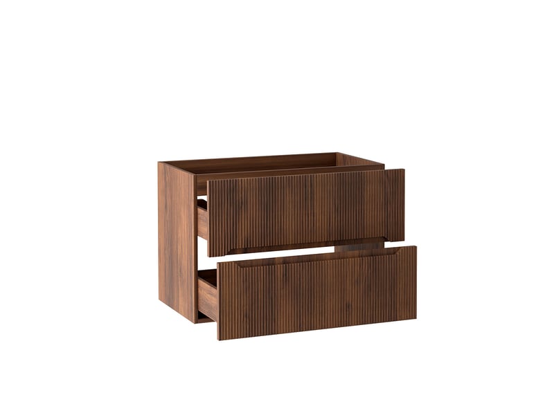 Ensemble double meuble sous vasque et colonne novo l.160 cm effet noyer warmia - Conforama D
