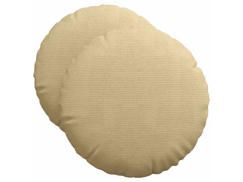 Lot de 2 coussins de siège, coussins décoratifs tissu en velours côtelé vert gris cf59821  - Conforama A
