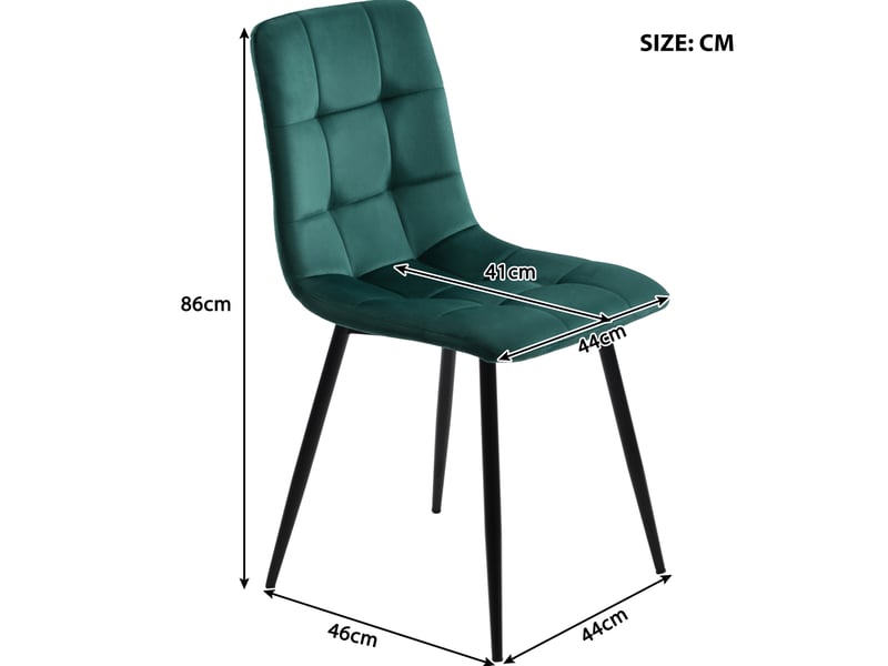  Ensemble table ronde et 4 chaises en velours vert foncé, plateau mdf blanc marbré, pieds métal dorés pour 4 personnes  - Conforama C