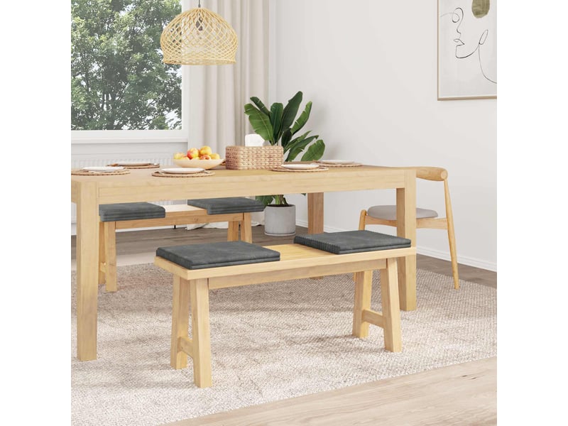  Lot de 4 coussins de banc, coussins d'assise, coussins pour chaisecanapé velours côtelé en peluche gris clair cf52605  - Conforama C