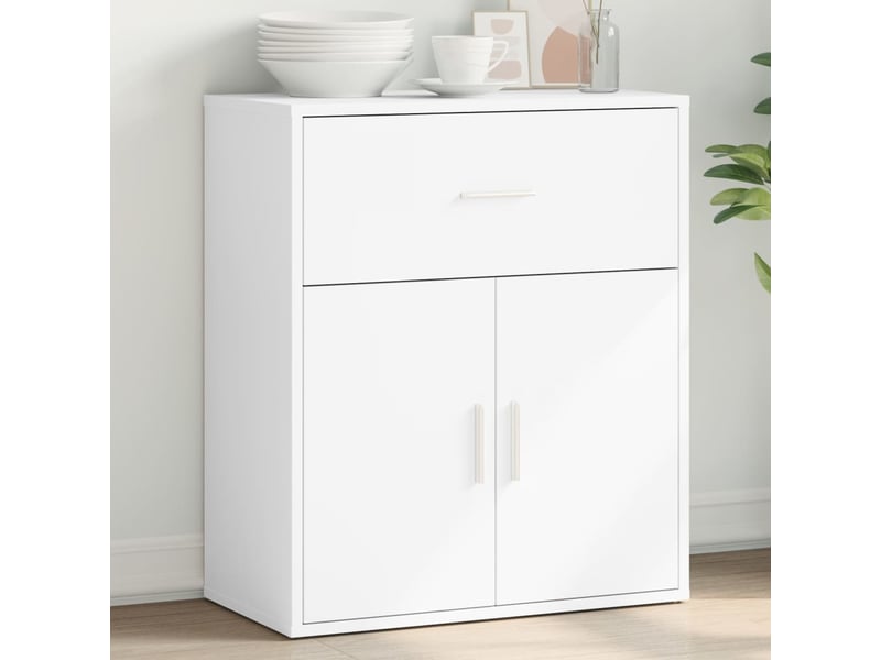  Buffet - bahut - meuble de rangement blanc 60x31x70 cm bois d'ingénierie  - Conforama B