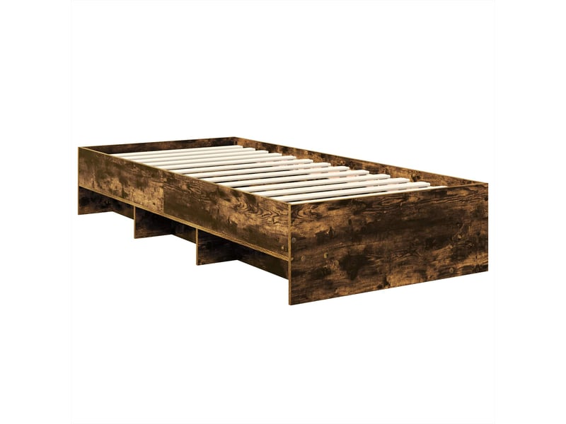  Lit simple- lit adulte -  cadre de lit chêne fumé 80 x 200 cm bois d'ingénierie  - Conforama D