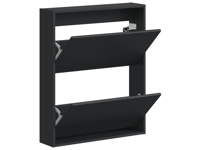  Meuble à chaussures mural, armoire à chaussures arnhem 71x17x86 cm noir  - Conforama C