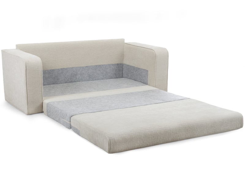  Bobochic canapé droit convertible déplimousse come tissu texturé beige COME - Conforama D