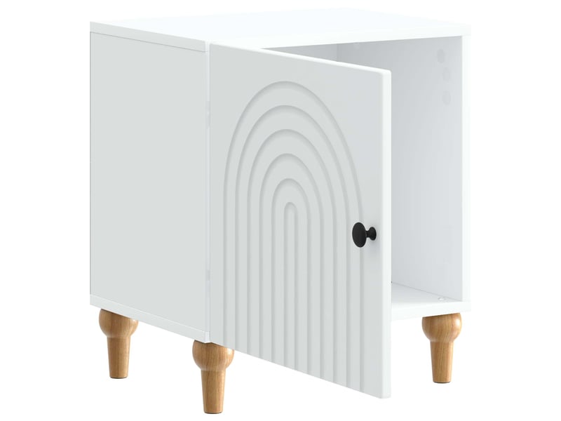  Table de chevet - cabinet de chevet - table de nuit 2 pc blanc 43 x 34,5 x 50 cm  - Conforama E