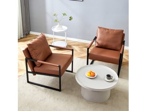 Fauteuil fixe <strong>HAUSS SPOLE</strong> <strong></strong> Simili marron vendu A l'unité