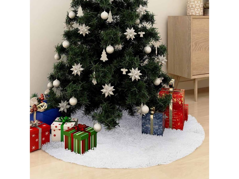  Jupe de sapin de noël blanche 150 cm en fausse fourrure  - Conforama B