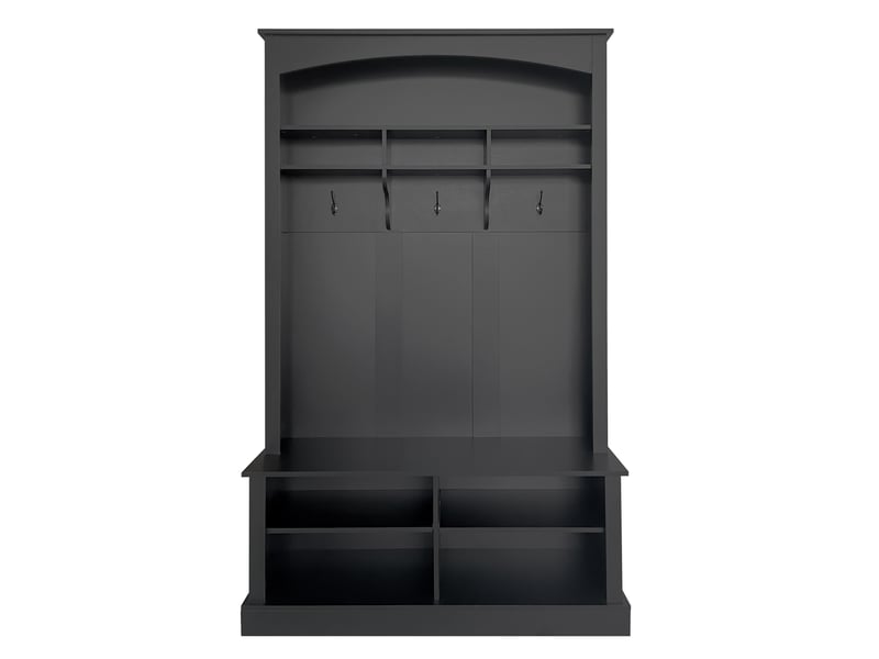 Portemanteau avec banc et rangement noir 120 x 190 cm en mdf - Conforama A