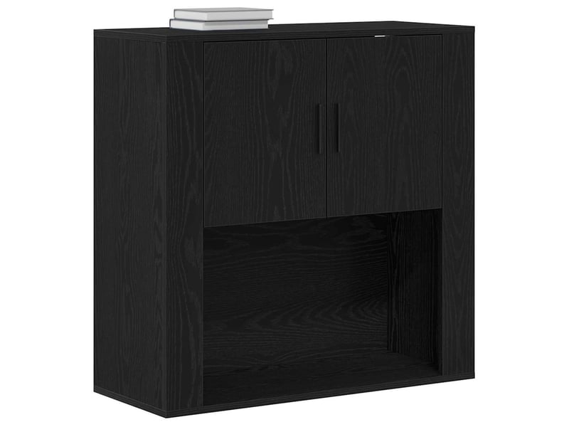  Meuble mural, armoire de rangement chêne noir 80x33x80 cm bois d'ingénierie shl59234  - Conforama C