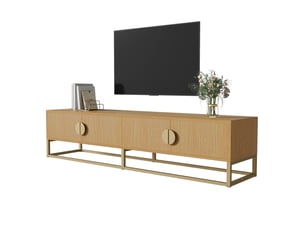 Meuble tv coloris beige 180 cm <strong>PEXCHO</strong>  <strong></strong>